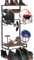 GHWMYD Porte Casque Moto Mural, support mural rétro avec 2 planches en bois, 4 supports de casque pour gilet tactique, casque, plaque, moto, football et équipement de cyclisme