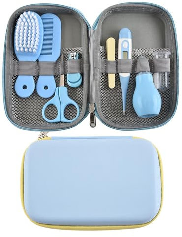 Set para Cuidado del Bebé, Kit para Salud del Bebé, Kit Bebe Recien Nacido Higiene, 8 Piezas Neceser Set Manicura para Bebés, juego cuidado uñas cortador seguridad, 8 unidades