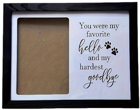 Qaonsciug Cornice portafoto in legno per animali domestici con foto commemorative con cane e gatti, supporto per foto, simpatia, decorazione per la casa e il desktop