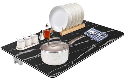 Loohacp Wandklapptisch Klappbarer Wandtisch, Esstisch Laptoptisch Platzsparend mit Halterungen, Kleiner Wandtisch für Küche, Balkon Outdoor, 60 x 40cm