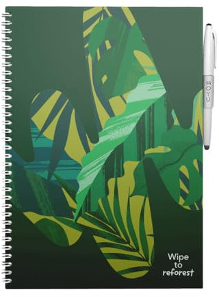MOYU Erasable Notebook - A4 Stone Paper - Premium Cover - Safari Nights - Multifunctional Pages - Includes Erasable Pen, Cloth, and Pen Holder