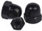 3/4/5/10/20/30/40 Stück M3 M4 M5 M6 M8 M10 M12 Acorn Cap Nut Black Carbon Steel Dome Nut Cover Cap On Nuts(M4 (30pcs))