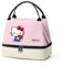 Hemasa Hello Kitty Sac à déjeuner isotherme, sac de rangement portable, sac à déjeuner isotherme pliable pour bureau, école, pique-nique D