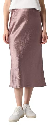 Comma Midirock aus Crinkled Satin