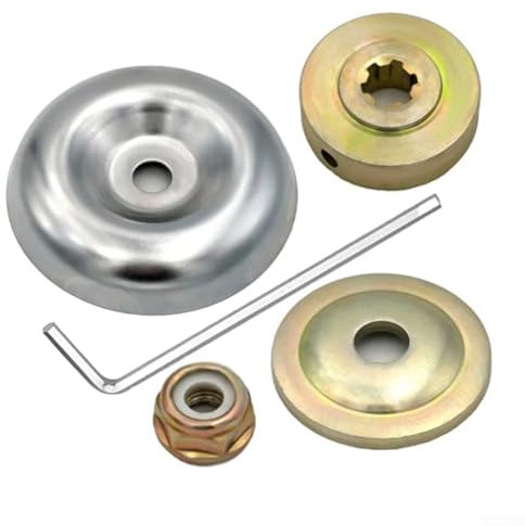 Besttoolifes Freischneider Zubehör - 5 Stück Metall Zahnrad Messer Mutter Set Ersatzteile für Freischneider Rasenmäher Messer Adapter Kit Freischneider