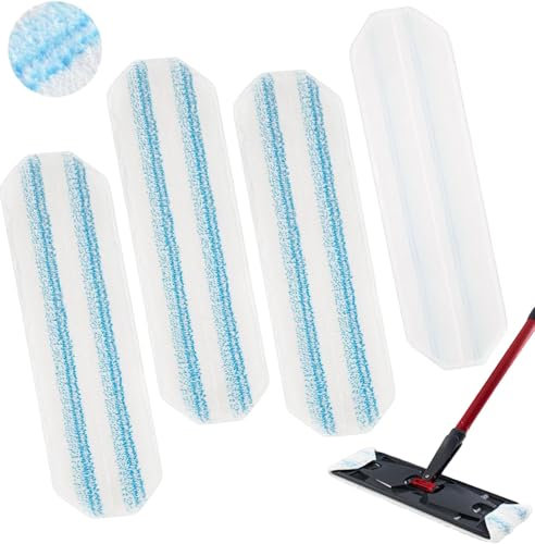 Lot de 4 serpillères en Microfibre de Rechange pour Vileda H2PrO et O-Cedar H2PrO, Serpillères de Rechange, Serpillères de Rechange en Microfibre, Vileda H2Pro serpillère Balai à Plat