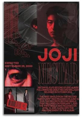 Bottlek Joji Ballads Albumcover-Poster, Leinwand, Wandkunst, Dekoration, Wohnzimmer, modern, Familienschlafzimmer, 50 x 75 cm, ungerahmter Stil