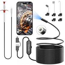 Ferdiiz Caméra Endoscopique HD 1920P IP67 5M avec 8 LED | Écran Avec Lumière Pour Inspection Canalisation Furet Et Conduites Étanches