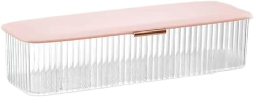 Aikaka Storage Organizer for Daily Colored Contact Lenses, Disposable Contact Lens Dispenser,Clear Plastic Box for All Brands Daily Lens(Pink)