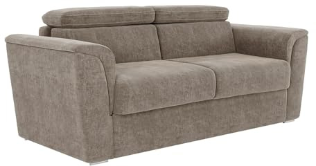 Vente-unique - Schlafsofa 4 Rizora - Polyester - Taupe