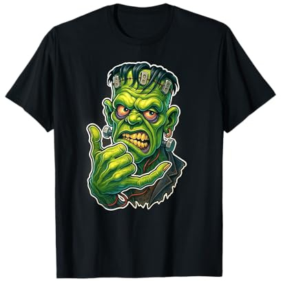 Frankenstein Monster Cool Zombie Shaka T-Shirt