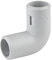 Isolation tuyaux | Gaine | Connecteur tube | Tubage | Raccord pvc | Manchon Câble | tuyau pvc Rigide | Sachet Avec Accroche De 2 Coudes Equerres Irl D16mm Gris | Debflex | 429244
