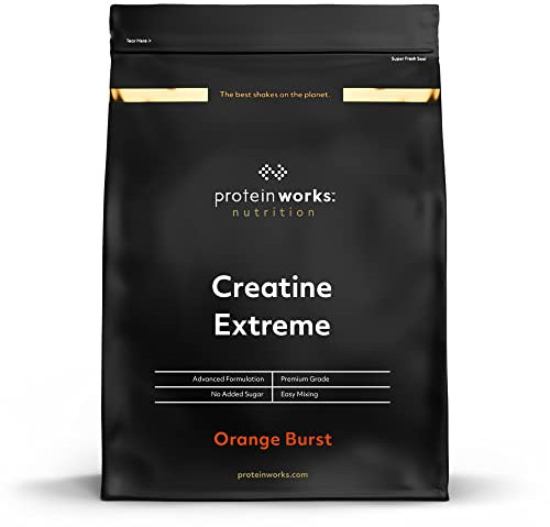 THE PROTEIN WORKS – Créatine Extreme avec Shaker et Cuillères Gratuits – Super Mélange de 5 Créatines – Saveurs Naturelles, 400g – 750g