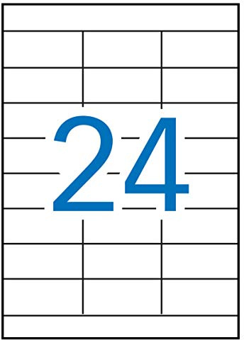 APLI 12966 Wetterfeste weiße Etiketten, 64,6 x 33,8 mm, 100 Blatt