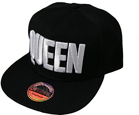 ACC King Queen Snapback Cap Caps Herren Damen (Queen schwarz weiß)