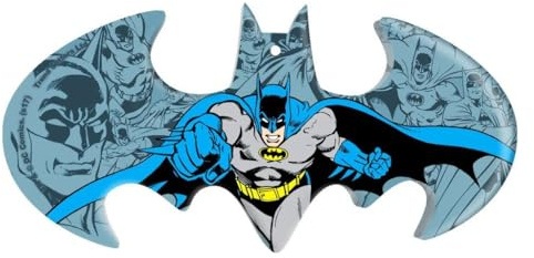 Trend Setters DC Comics Batman Logo Shaped Decoration Zum Aufhängen aus Acryl, Comic, 4.5 x 2.2 | Fledermausförmiger Acryldruck | Schreibtisch, Regal oder Büro | Batman Sammler Geschenk