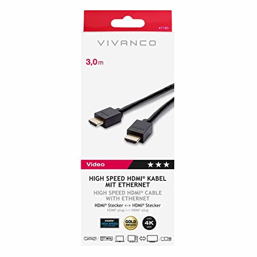 High Speed HDMI® Kabel mit Ethernet, 3m