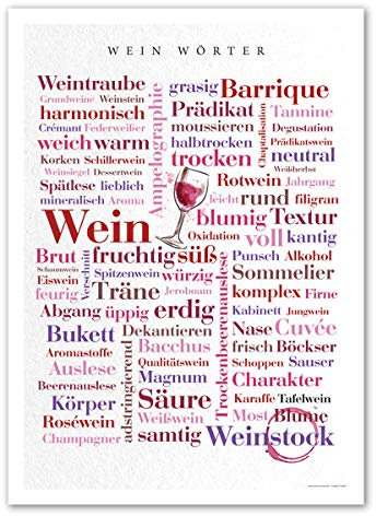 Deine Wörter Poster Wein (30x40 cm)