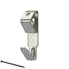 SISI UK® 10 x Single Picture Hooks Nickel Plated Picture Hanger with Matching Pins Hanging Hooks Fasteners 22mm Strong Picture Hangers for Wall Hanging Reusable Small Hooks Up to 3kg Load