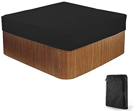 SHJC De Piscine Carré Bâche Solaire pour Piscine, Couverture De Spa en Tissu Polyester 190T étanche, Résistant aux UV Housse de Protection pour Bain à Remous de Jardin,231 * 231 * 30cm
