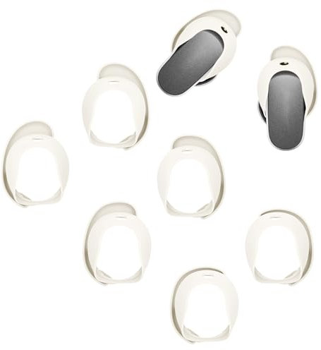Adhiper Replacement Earplugs 6 pieces of Pro Silicone Eartips Earplugs is Compatible for Bose QC Ultra Earbuds (White)