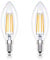 Huoqilin 4W E14 Dimmable Led Bulb, SES Small Edison Screw Candle Light Bulbs, 40W Incandescent Equivalent,2700K Warm White,400lm,2 Count (Pack of 1)
