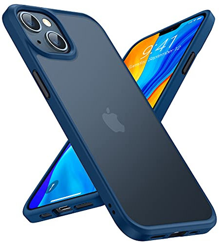 TORRAS für iPhone 13 Hülle Echter Zertifizierter Militärschutz Schutzhülle iPhone 13 mit bunten Tasten Tolle Haptik und Optik Guardian Serie Matt Blau