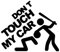 DON´T TOUCH MY CAR Auto Sticker Autoaufkleber Carton Motorrad Logo XXL Schwarz