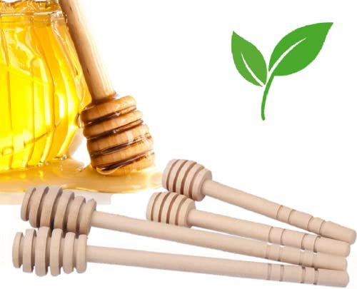 Spargimiele in Legno, Cucchiaini, Bastoncini, Miele. Formati Piccoli e Grandi, Formato Convenienza Che rispetta l'Ambiente. Lunghezza Mini And Maxi per Ogni Tipo di Vaso Miele (4 pz)