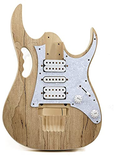 DIY Bausatz E-Gitarre E-Gitarre, Die Bauteile Herstellen, Die Materialzubehör Bilden Ahorn-Basswood-Massivholzkörper Unvollendeter Gitarrenbausat