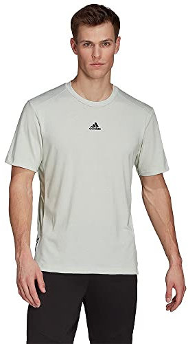 Adidas Mens T-Shirt (Short Sleeve) Yo Tee, Linen Green/Black, HL2400, S