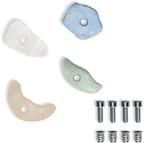 MAMOI® Klettergriffe | Klettersteine für Kletterwand | Klettergriffe für Kinder | 4/8 Stück | Inklusive Befestigungsmaterial Made in EU (4 Stück)