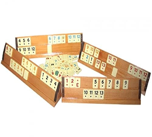 Türkisches Okey-Spiel aus Holz, Ahsap Okey Takimi Oyunu Rommé Brettspiel