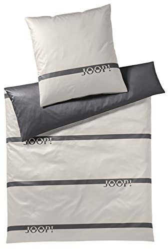 JOOP! Bettwäsche Logo Stripes 4101 | 9 Stone - 155 x 220