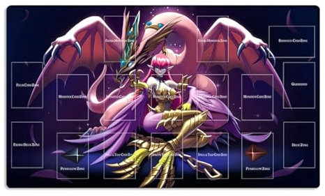 Mlikemat Neue Playmat Harpie Lady & Pet Dragon TCG CCG Sammelkartenspielmatte mit Zonen + Gratis Tasche (ZD039-409-A)