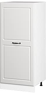 Vicco Hochschrank R-Line, Küchenkommode, Weiß Landhaus/Weiß, 60 cm