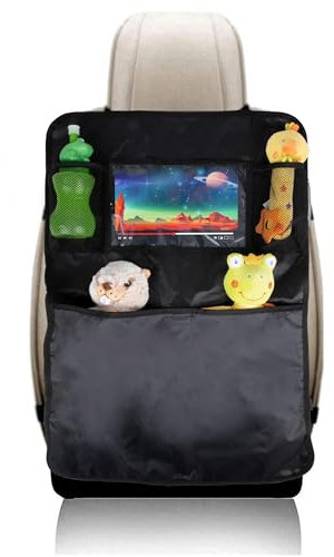 All Ride Autositz Organizer - 70 x 45 CM - Rücksitz Organizer mit Mehrere Aufbewahrungsfächer - Telefon-/Tablet-Aufbewahrung - Auto Rücksitz Organizer - Einfach zu Befestigen - Schwarz