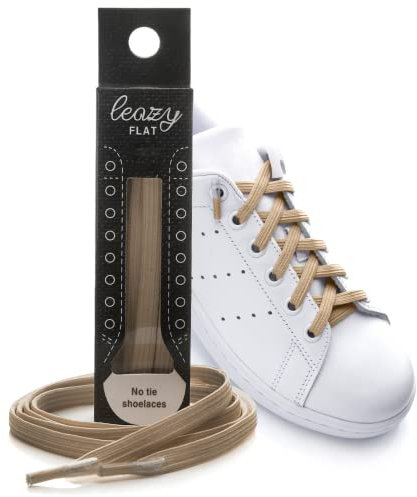 leazy flat Elastische Schnürsenkel L: (Bis 6 Ösen pro Seite, beige)
