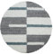 HomebyHome Teppich Rund Shaggy 120 cm Rund - Hochflor Runder Teppich Türkis, Grau und Weiss Extra Weich und Flauschig - Bettvorleger Teppich für Wohnzimmer, Schlafzimmer, Küche, Flur - Carpet, Halı