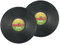 Munus International Foodesign Vinile, Set di due sottopiatti, Colore nero, KITH-21