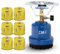 Z.M.C Hornillo de camping + 6 cartuchos de gas de 190 g, hornillo de gas portátil para camping, 1110 W, encendedor de carbón para exteriores, hornillo de cartuchos para cartucho, ideal para camping,