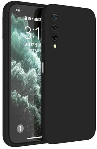 HAFFAN TPU Silikon Hülle kompatibel mit Xiaomi MI 9 Lite/Xiaomi MI A3 Lite (6.39 inches), Handyhülle Schutzhülle - Schwarz