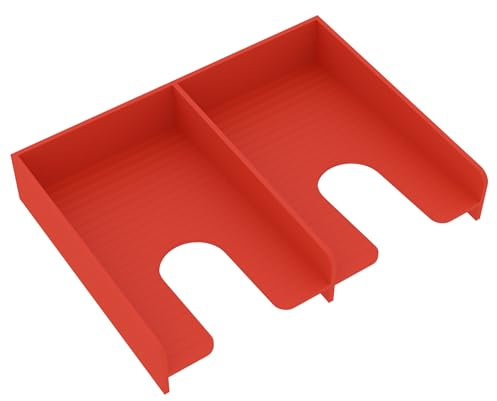 Feldherr Kartenhalter mit 2 Fächern kompatibel mit Dominion, Farbe:Kirschrot