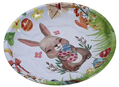 Ciieeo 1 Stk Kaninchen Kompott Obstteller Schale Frühstücksteller Vorspeise Gericht Kleiner Snackteller Ostern Obstschale Frohe Ostern Teller Snack-kit Eisen Kind Kuchen Kaffeetasse