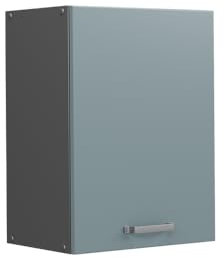 Vicco Hängeschrank R-Line, hängender Küchenschrank, Blau-Grau/Anthrazit, 45 cm