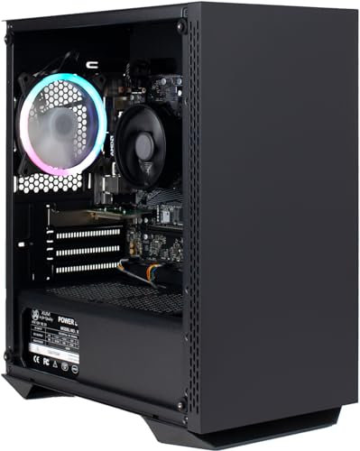XUM Brava Gaming PC: AMD Ryzen 5 4600G, Radeon Vega Graphics, 16GB DDR4 RAM, 256GB NVMe SSD, 1TB HDD, 500W PSU, aRGB, WiFi, Windows 11