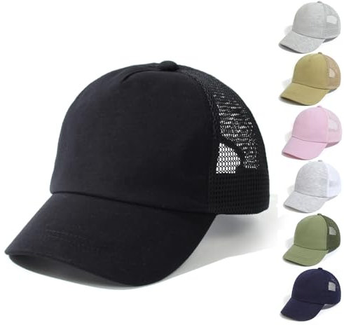 QIYIENDIAN Baby Kleinkind Baseballkappen einstellbar Sonne Hüte Dinosaurier Feste Farbe Hut Kinder Jungen Mädchen(Black,1-3Years)