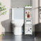 XUANYU 4 Niveaux Petit Meuble de Rangement pour Toilettes Petit Colonne Armoire de Salle de Bain Support pour Papiers Toilettes Meuble Colonne de Toilettes Porte-Papier Toilette (Blanc 20×20×80 cm B)