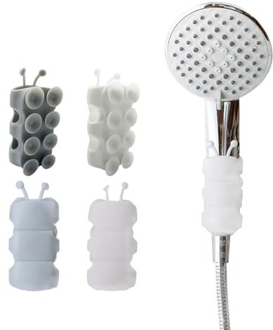 Support de pommeau de douche sans perçage - Support de pommeau de douche en silicone - Ventouse réglable - Support mural pour pommeau de douche - Pour salle de bain