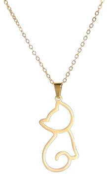 LHJHZDJC Halsketten Damenmode Skyrim Katze und Kätzchen Anhänger Halskette Kalte Farbe Tier Halskette Modeschmuck Geschenk für Frauen Mädchen Freunde Schmuck Geschenke